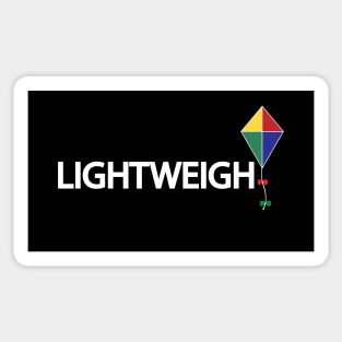 Lightweight being lightweight typography design Sticker